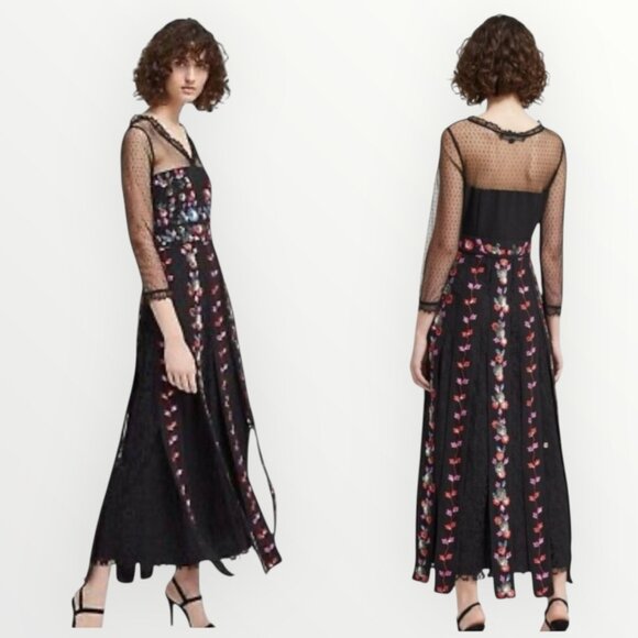 French Connection Edith Floral Embellished Maxi Dress - Picture 1 of 11